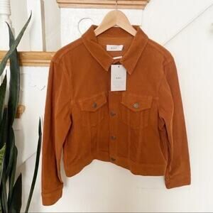 A.L.C. brown corduroy jacket button down sz 12 NWT